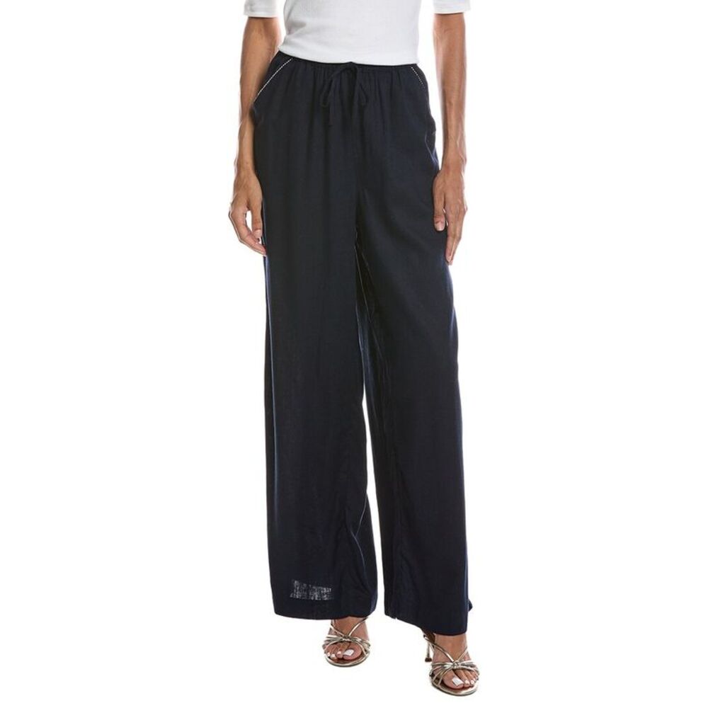 Cece Womens  Pull-On Tie Waist Crop Pant, Navy